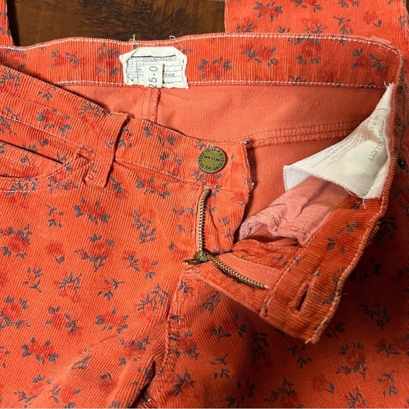 ANTHROPOLOGIE Current/Elliott The Ankle Skinny Poppy Ditsy Blossom Size 25 - Picture 8 of 11